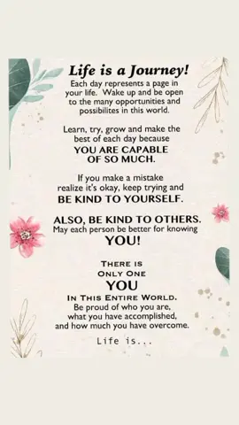Life is a Journey#inspire#motivate#engcouragement#inspirationalquotes 