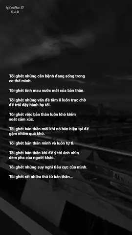 Tôi ghét nhiều thứ từ bản thân...#congthuc37