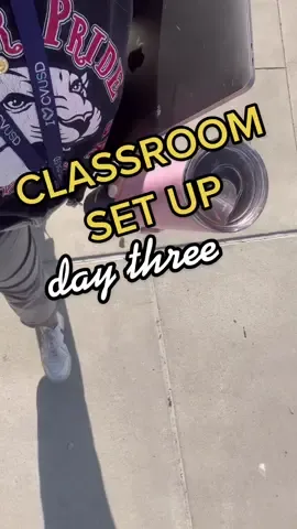 How I set up for the first day of school! Let the countdown begin. #backtoschool22 #teachersoftiktok #classroomsetup #firstdaysetup #middleschool #middleschoolteachertips