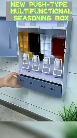 #Multifunctional seasoning box#Press type#Partition storage#Easy to use