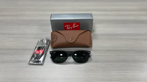 RayBan New Wayfarer RB2132 622 Black Rubber Sunglasses #FYP #Glasses #Sunglasses #RayBan