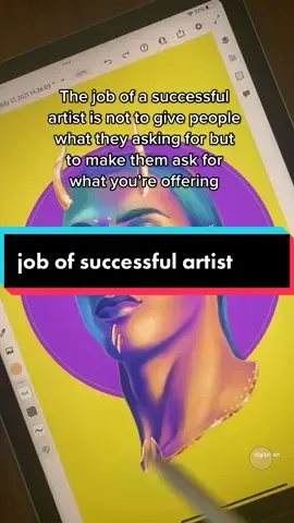 The job of every  successful artist is to make people buy your art #ipadart #digitalart #ipaddrawing  #digitalpainting #digitalportrait 
