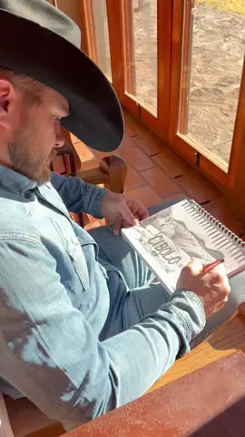 We went on an inspiration trip for our Casa de Myers product line earlier this year. Every stop we had, Levi drew an inspo piece. Cibolo Creek Ranch did not disappoint, and this captures it perfectly! Our Cibolo line launches Aug 23rd. Link in bio. #cowboy #cowboyartist #westernart #marfa #westernlife #cowboyliving #ranchhouse #cowboyshit #cowboylifestyle #cowgirl 