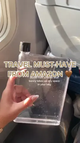The chic-est, sleek-est travel waterbottle from amazon 🫶🏼 #amazonfinds #amazontravel #travelmusthaves #minimalist 