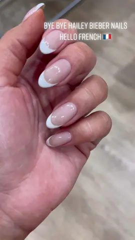 Bye bye Hailey Bieber #haileybiebernails #french #nails 🇫🇷