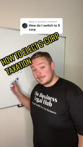Replying to @Jocelyn It Only Requires Filing One Form To Elect To Be Taxed As An S-Corp #scorp #llctips #llctok #businesslaw #businesslawyer #businesstip #filellc #businesstips101 #llctax