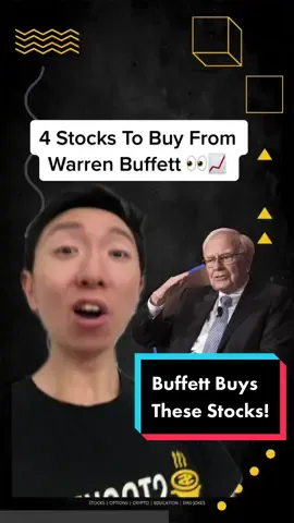 Buffett stock buys revealed for this past quarter. He’s investing into these 4 stocks (and many others) ..are you? #stocks #investing #stocktok #investor #moneytok #invest #warrenbuffett #buffett #wealth #dividends #passiveincome #greenscreen