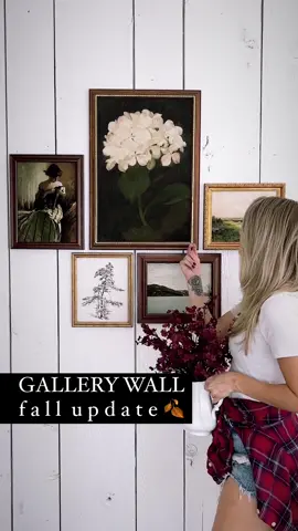 Vintage Gallery Wall Fall Update 🍂 #vintagestyle #gallerywall #thrifteddecor #thriftedhome #etsyprint