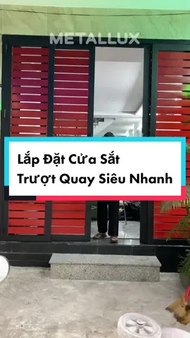 Lắp đặt cửa sắt trượt quay siêu nhanh #metallux #metallux97 #cuasattruotquay #cuasatluaxep #cuasatluaquay #dcgr @chidannguyen_91tuongvibaby