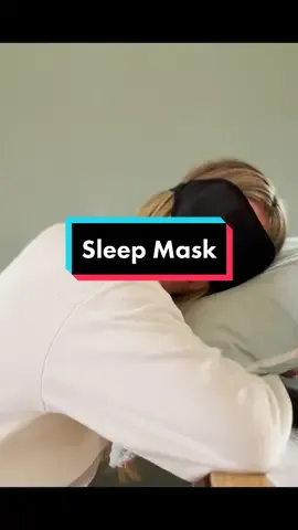 Our sleep mask with 3D contoured cup eye sockets has deeper space, and won't touch your eyelashes.#sleepmask #sleepware #eyemask