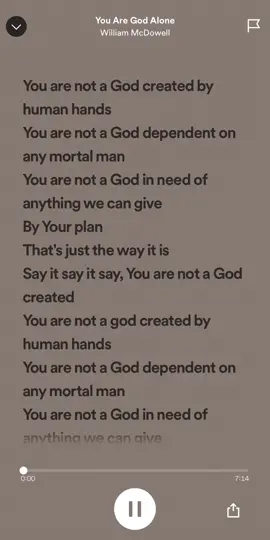 You Are God Alone - William McDowell #youaregodalone #williammcdowell #christian #apostolic #pentecostal #spotify #lyrics #music #worship #pray #amen #thankyoujesus #blessed #god #godisgood #spotifyplaylist #fyp #foryou #foryoupage 