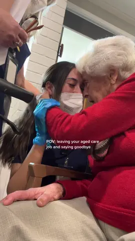 not the first time she’s made me cry 😭  #agedcare #elderly #goodbyes #cna 