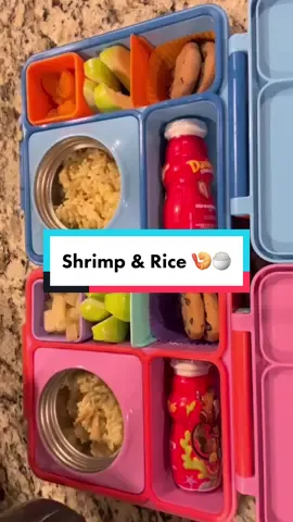 Happy Friday! Packing my babies lunch 🫶🏽 Shrimp & Chicken Flavored Rice 🥰