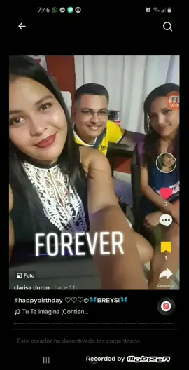 Tan linda gracias amiga la quiero mucho @clarisa duron #21Happy Birthday ami 💖🥰🎂