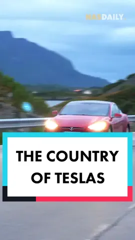 The Country of Teslas!               Hosted by @eisayo               #nasdaily #people #country #norway #tesla #electric #car 