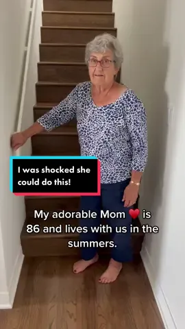 My 86 year old Mom said “look what I can do!” When she got here 2 months ago walking up the driveway and stairs was a challenge!  #aginggracefully #stayactivebeactive #stayactivestayyoung #fitgrandma #gettingolder #agingwell #agingwomen #womenshealth #motherdaughter #Fitness #agedoesntmatter #seniorfitness #exerciseforseniors #fitsenior #exercise #exerciseathome #silverandfit