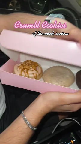 @crumblcookies review week 69! How do you pronounce caramel 👀 #crumblcookies #crumbltiktok #crumblreview #tastetest