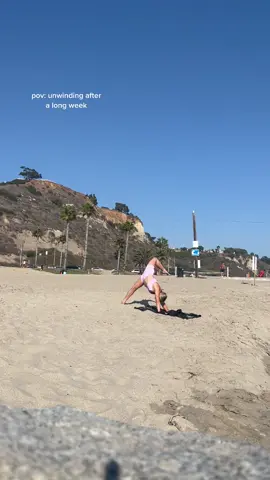 best way i know how to relax #fyp #yogatok #beachyoga 