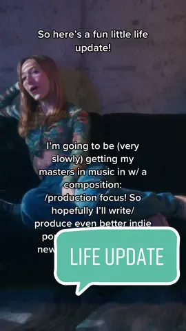 One of the benefits of working part-time at a college is free masters tuition ayoooo! Video by @tomsochan song feat. @benchaverin #indiepop #songwriting #musicproduction #popska #indierock #musicmindset #womeninmusic #bedroomproduction #indieartist #girlsplaining 