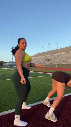 This what we do after 30 mins on the bleachers 😭 #fyp #trippin #walkyoulikeadog #bestie #gymbesties #gymgirl #Siblings #funny #workout #outsideworkout #bleachers #dance