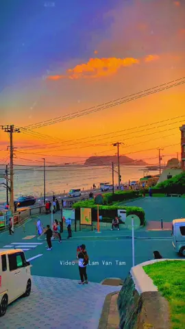 Enoshima, bãi biển có hoàng hôn đẹp 🇯🇵❤️ #ypシ #janpan #enoshima #kanagawa #hoanghon 