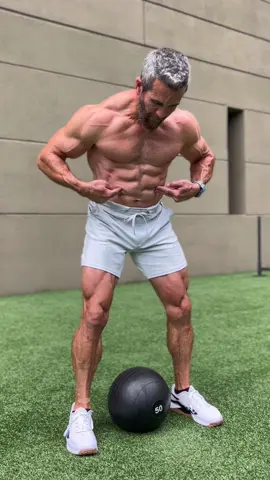 Anothe Day in the Adult Playground #abs #shoulders #cardio #fitnessmotivation Link to Slam Ball in bio