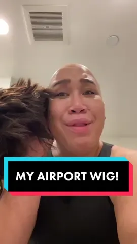 Tiktok meet my airport #WIG 👩🏽‍🦲🫶🏽 
