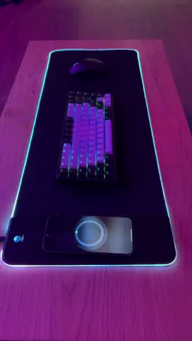 Spice up your desk with a new RGB mouse pad with wireless charging #gamer #GamerGirl #rgb #led #pc #pcsetup #gaming