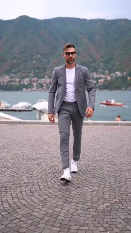 OOTD Grey suit with converse 👟Do you like this combo? YES or NOTHappy Sunday guys 😊Save comment and share with your friends 😎#reel #hairmenstyle #menfashion #modamasculina #casualsmart #casual #gentleman #gentlemen #fashionstyle #modernstyle #men #ootd #i#OOTD#milan #como #lake #styleinspo #fashionblogger
