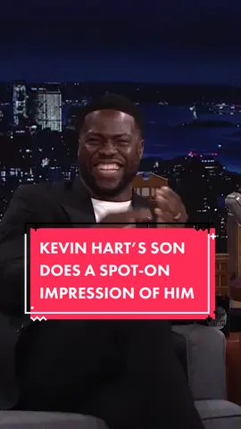 #KevinHart’s son does a spot-on impression of his dad. #FallonTonight
