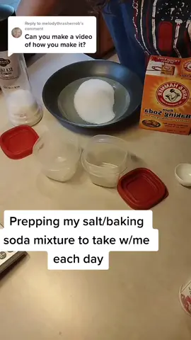 Replying to @melodythrasherrob this is what I do. If anybody out there has a different way to prep your baking soda and salt mixture and put it in the water please let me know! 😊 #habits #water #bakingsodaandsalt