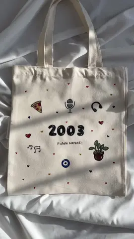 طلب ريوف يلي ذوقها😮‍💨🤍🤍#توت_باق #حقائب_قماشية #totebag #الوان_قماش #fyp #art #SmallBusiness #متجر #رسم #توت_باق 