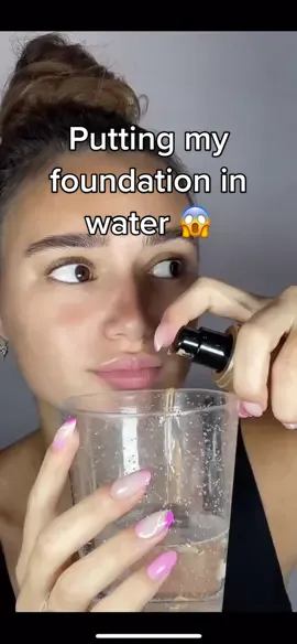 My fav hack to do when my foundation is to dry for my skin😳🙌#foundationinwater #makeuphacks #foundationhacks