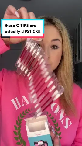 these Q TIPS are actually LIPSTICK!! 🤯#beauty #beautyhacks #lifehacks 