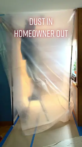 Setting up some dust walls. #WorldPrincessWeek #fyp #howto #DIY #construction