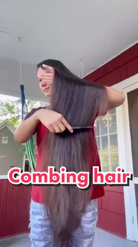 Replying to @Brian Trouwaen I comb my hair a few times a week (not everyday). It can take up to an hour to comb it #combing #hairtok #verylonghair #rapunzel #brunette #closer #WorldPrincessWeek 
