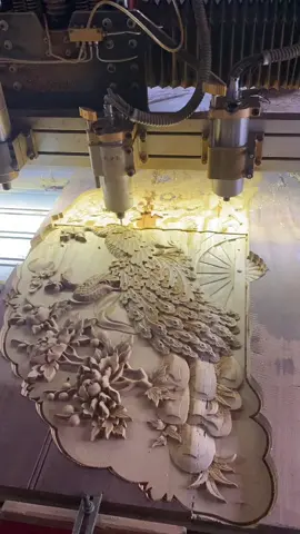 Tranh quạt công sắc nét từng chi tiết #điêukhắcgỗ #điêukhắcnghệthuật #cncdongphuong