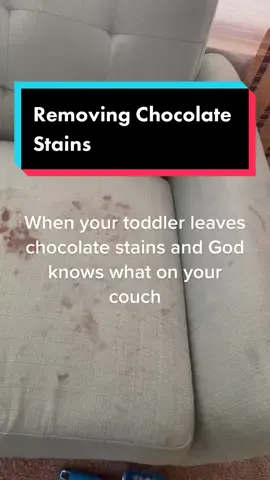 Removing chocolate stains off the couch #hoovercarpetcleaner #steamcleaning  #CleanTok #cleaningtiktok #momlife 
