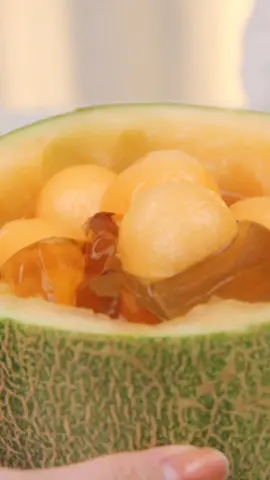 Cantaloupe tea jelly that everyone love. #cantaloupe #jelly #drink #foodtiktok #EasyRecipe #LearnOnTikTok