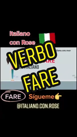 Verbo FARE en italiano. #italianoconrose #parlaitaliano #parlaitalianobene #idiomaitaliano #hablandoitaliano #aprendeitaliano #parati #viraltiktok #aprendiendoitaliano #leccionesdeitaliano #clasesdeitaliano #aprendiendoentiktok