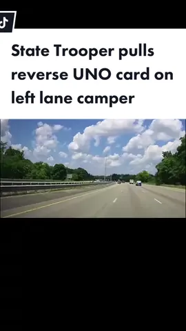 State Trooper pulls reverse UNO card on left lane camper #dashcamlessons #dashcamvids #policechase #policecar #usa #2022 #fy #fyp
