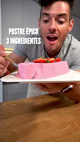 POSTRE EPICO CON 3 INGREDIENTES 🍰🍓#CocinaEnTikTok #AprendeConTikTok #siemprequiseaprendera #recetasquefuncionan #recetasfaciles #recetastiktok #recetasdeverano