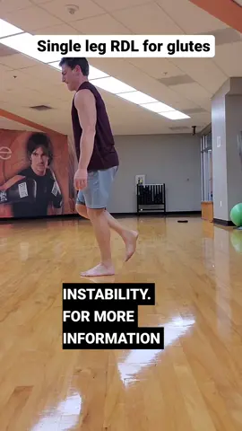 Stand on one leg and bend your knee slightly. Then, bend at the waist while keeping your shoulder blades back and big toe down. #singlelegrdl