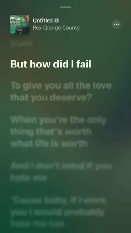 HOW DID I FAIL TO GIVE U ALL THE LOVE THAT U DESERVE 😀💔