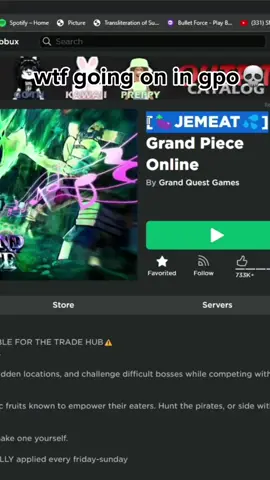 YALL NEEDA CHECK YO GPO #roblox #gpo #gpotiktok #grandpieceonline #projectslayer