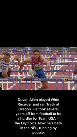 Track Speed on the Football Field! #footballtiktok #hsfb #txhsfb #texashighschoolfootball #CollegeFootball #track #devonallen #eagles #nfl #speed #oregonfootball