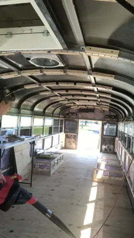 Laying out the floor plan #hvadventures #AEJeansSoundOn #busbuild #skoolie #WorldPrincessWeek #busconversion 