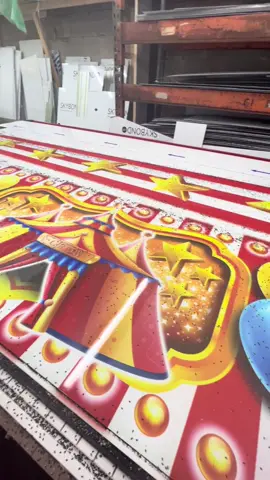 Just like butter 🧈🎪…..  #ShowmanSigns #ColourBanners #Showman #Circus #Router 