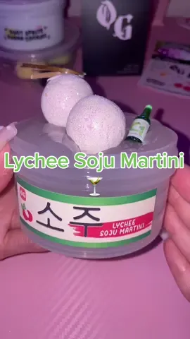 Lychee Soju Martini 🍸@ogslimes.com  #asmr #asmrslime #asmrslimes #asmrslimesounds #slimeasmr #satisfying #fyp 