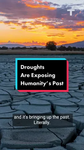 Extreme drought around the world exacerbated by climate change is causing history to emerge from the dropping water levels. #climatechange #drought #humanity #fyp #globalwarming 